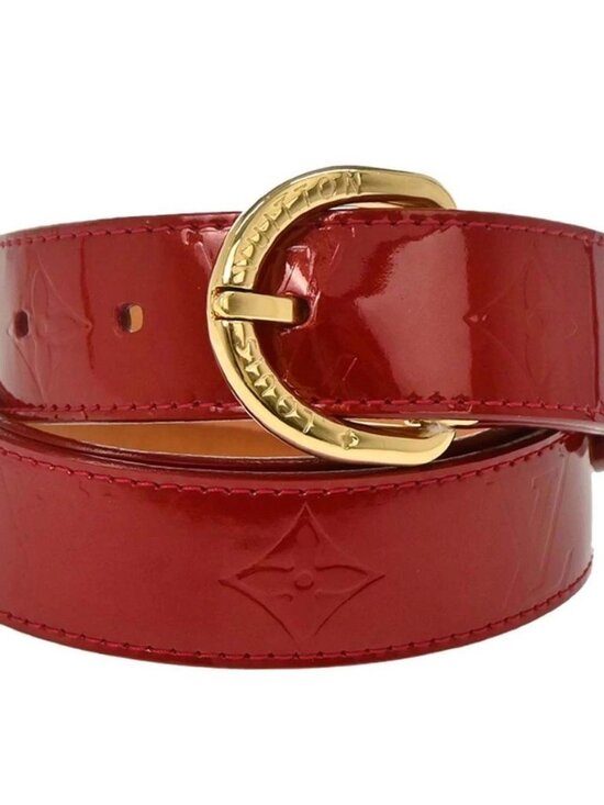 Louis Vuitton Monogram Vernis Red Ceinture Belt M6980U CA3089 #90/36 178026 main image 8
